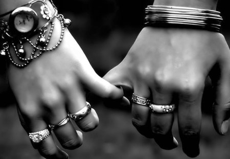 Hands - Jewelry, Hands, Photography, Black and white