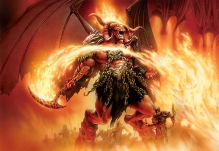 Fire Lord - fire, demon, fantasy, colors