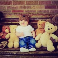 Boy and teddys bear