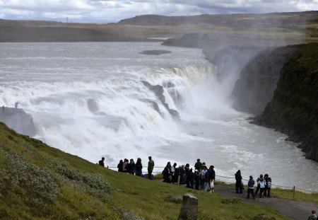 Godafoss Waterfall - Iceland - waterfalls, godafoss waterfall, iceland, europe