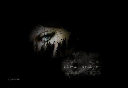 Dreamscape - white, dreams, dreamscape, eyes, black