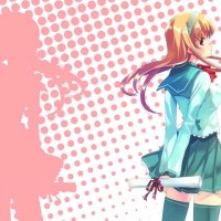 Anime girl looking back