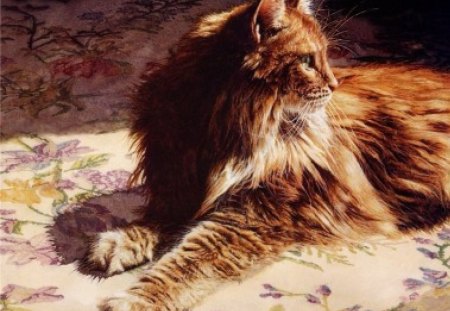 By Suellen Ross - cat, painting, suellen ross, art