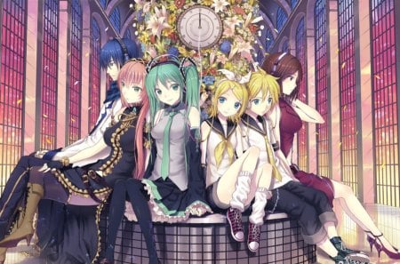 Vocaloids - Luka, hatsune miku, Len Kagamine, rin kagamine