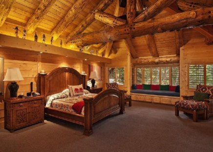 sleeping well - architecture, cabin, bed, house