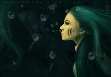 Lady In The Water - fantasy, gothic, siren, water