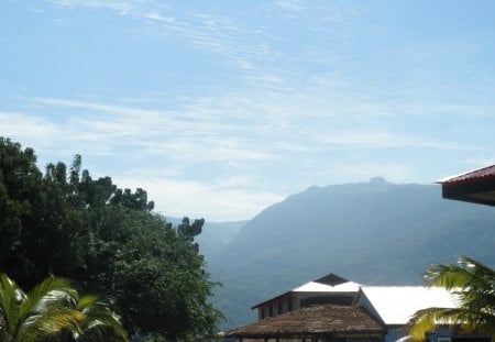 Mountains view in LABADEE resort - mountains, photography, trees, blue, green