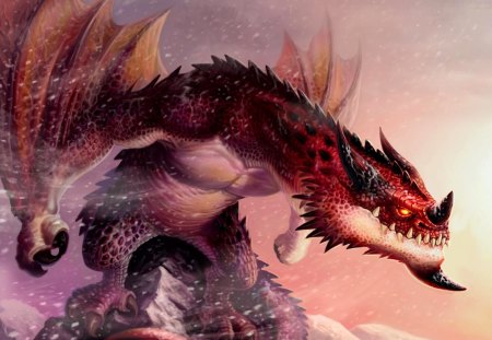 A MIGHTY DRAGON - RED, WINGS, MIGHTY, DRAGON