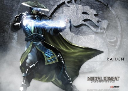 Raiden - mortal kombat, fantasy, game, powers