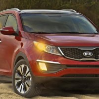 kia car on the village road
