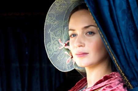 The young Victoria (2009) - emily blunt, blue, 2009, beauty, queen victoria, the young victoria, pink, actress, black, lady, woman, movie