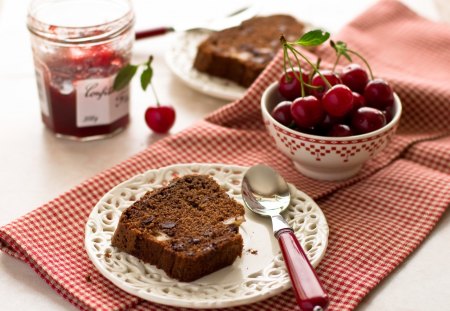 *** Sweet dessert *** - cake, cherrys, dessert, food