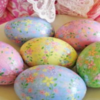 Spring Colored Easter Eggs