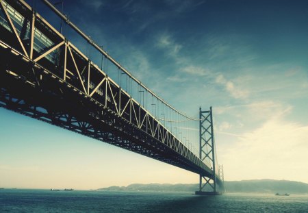 long bridge - long, water, sky, bridge