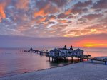 amazing ocean pier at sunset