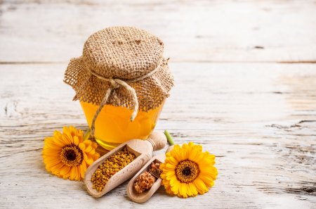 Honey Of Sunflowers - honey, sunflowers, yellow, food, sweet