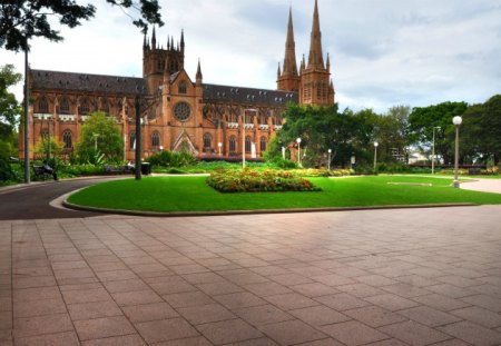 ST MARYS - sandstone, statues, grass, religious