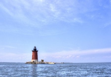  Lighthouse - lighthouse, ocean, light, water, sea