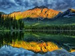 magnificent lake landscape hdr