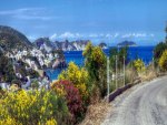 bend in the road on ponza island italy hdr