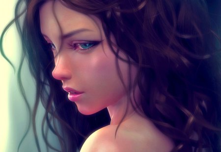 Just Her Face - women, girl, cg, beautiful