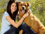 Selena with her dog