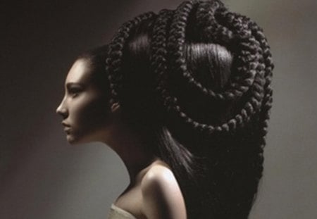 amazing hair - braids, profile, amazing, photo, hair