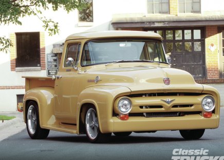 1956 Ford F-100 - ford, classic, truck, beige