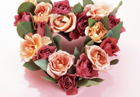 Flower arrangement - flower, rose, petals, heart, arrangement