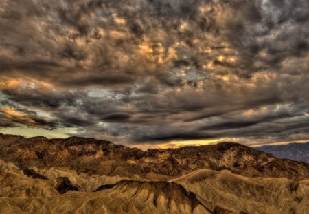 mountains and sky the same color hdr - clouds, range, brown, hdr, mountains, sky, bare