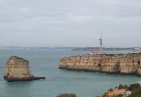 LightHouse - lighthouse, ocean, rocks, coast