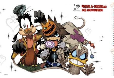 Boo! - Sora, Candy, Kingdom Hearts, Goofy, Donald, Kingdom Hearts 10th anniversary