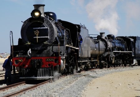 Locomotives - train, railroad, namibia, steam, africa