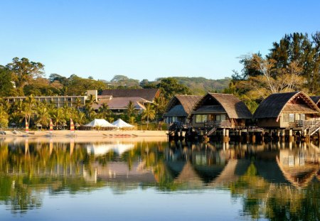 wonderful hotel in vanuatu - beach, hotel, bungalows, bay