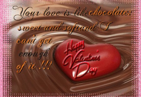 valentine chocolate - valentine, quote, chocolate, heart, love