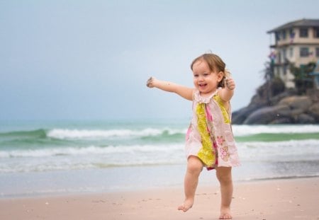 Happy Baby @ D Beach - beach, cool, happy, baby