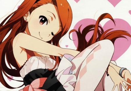 ~Iori Minase~ - Iori Minase, idolmaster, anime, cute, wink, long hair, hearts