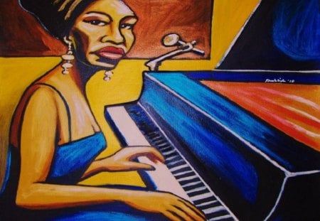 woman sings the blues - piano, music, entertainment, blues