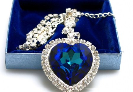 Blue Diamond - Beauty, Necklace, Romantic, Blue Diamond