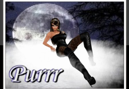 In the Clouds - moon, sky, cloud, imvu, avatar