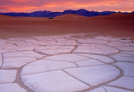 Clay Formations in Dunes Death Valley California - nature, landscape