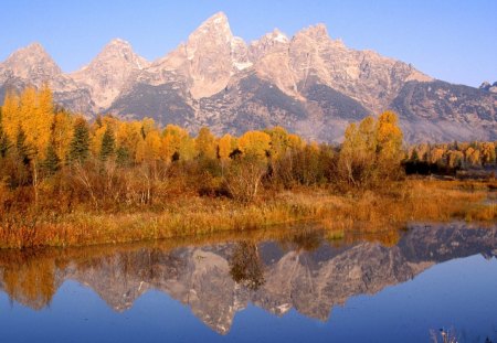 grand reflection  grand teton national park  wyoming - national park, reflection