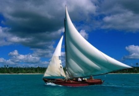 Fishing Sailboat Bayahibe La Romana Dominican Republic - sky, fishing, ocean, dominican republic, island, sailboat