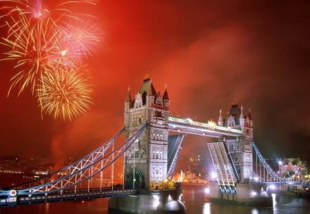 Light up the Night Tower Bridge London England - england, london, tower bridge, night, light