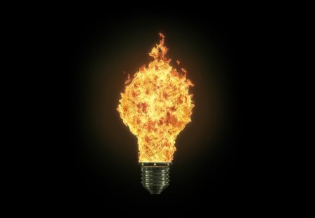 Flammable bulb - bulb, flame