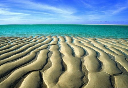 Sand Ripples at Low Tide Broomes Cable Beach Western Australia