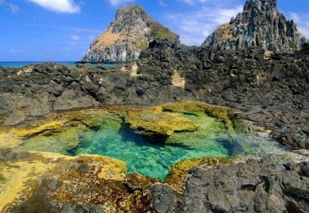 Tide Pool Fernando de Noronha National Marine Sanctuary Pernambuco Brazil - nature, beauty, landscape