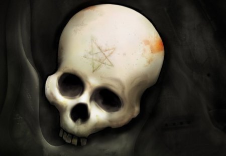 Be or Not Be - skull, fantasy, bone, pentagram