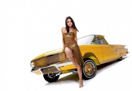 Chevrolet Chevy Sport Coupe and Hot Babe - hot-babe, sport, coupe