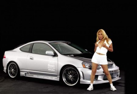 car and girl - sexy, tuned, hot